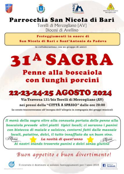 31^ sagra delle penne alla boscaiola